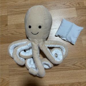 “Little Toasties” heat and hug octopus corduroy plush toy with heating pad EUC